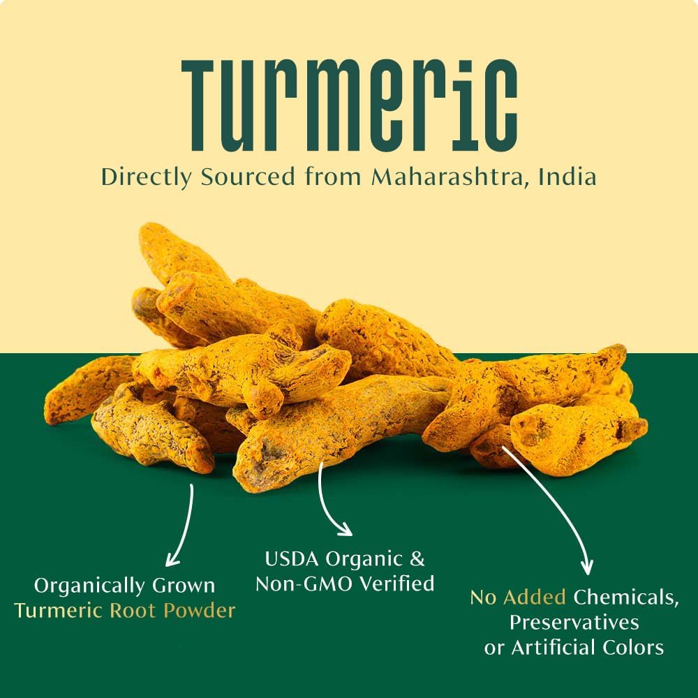 Organic Turmeric Powder with High Curcumin Content - 2.47oz - USDA Certified - Gluten-Free and Non-GMO - Premium Quality from India