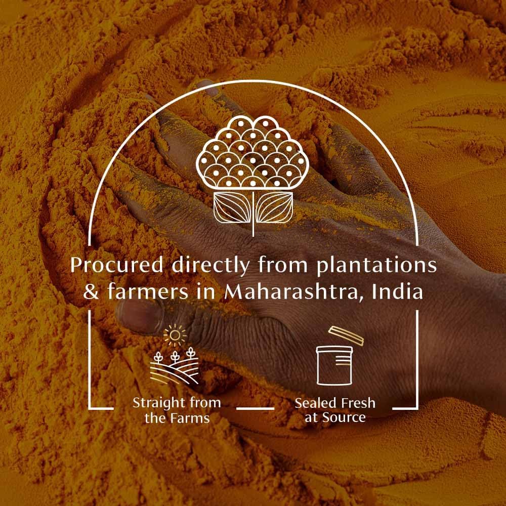 Organic Turmeric Powder with High Curcumin Content - 2.47oz - USDA Certified - Gluten-Free and Non-GMO - Premium Quality from India