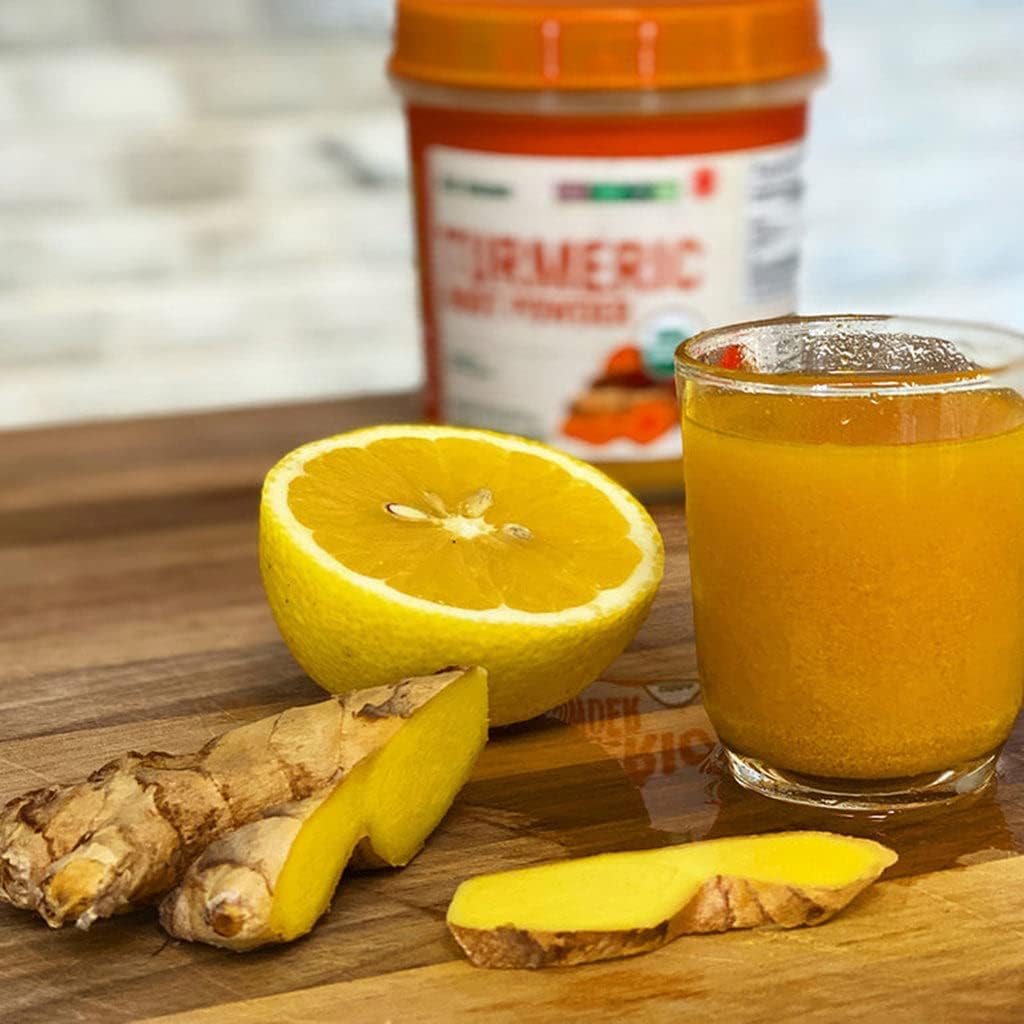Organic Turmeric Root Powder 8 Oz - Superfood Dietary Supplement by BareOrganics