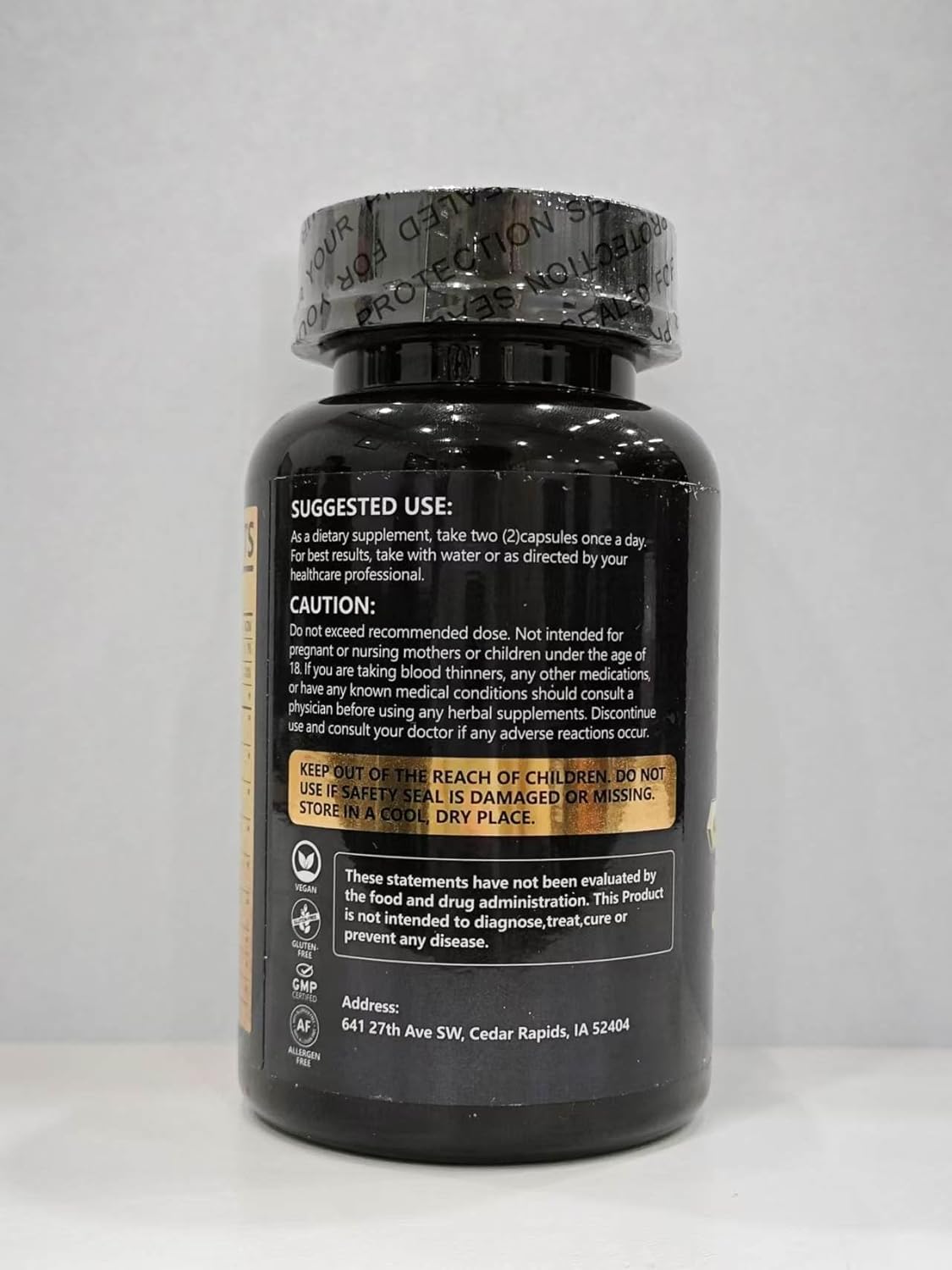 Organic UPTONO Shilajit Himalayan Capsules with Ashwagandha & Ginseng - 119 High-Potency Capsules for Men and Women