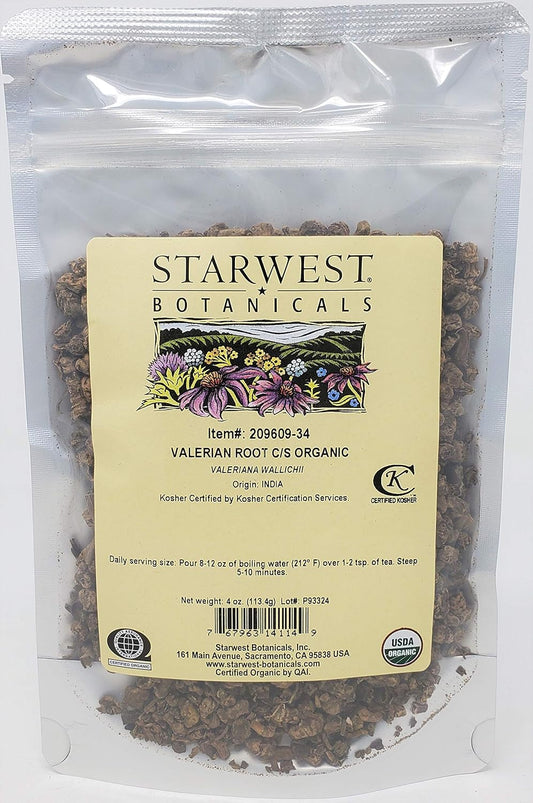 Organic Valerian Root C/S by Starwest Botanicals - Premium Quality Herbal Supplement
