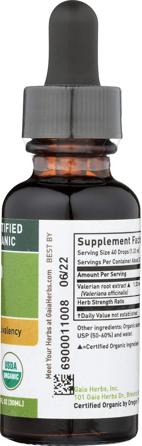 Organic Valerian Root Extract by GAIA HERBS - 1 Fluid Ounce
