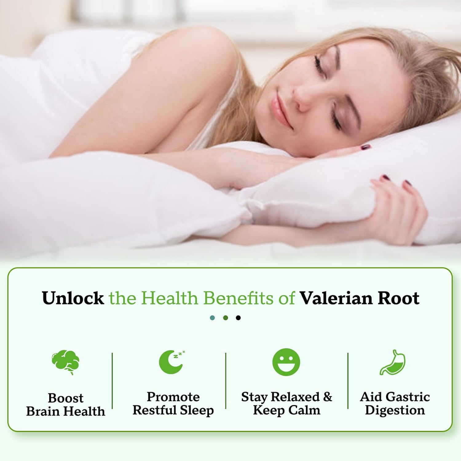 Organic Valerian Root Gummies for Relaxation and Mood Support - Gluten-Free, Vegan, Green Grape Flavor - 60 Count