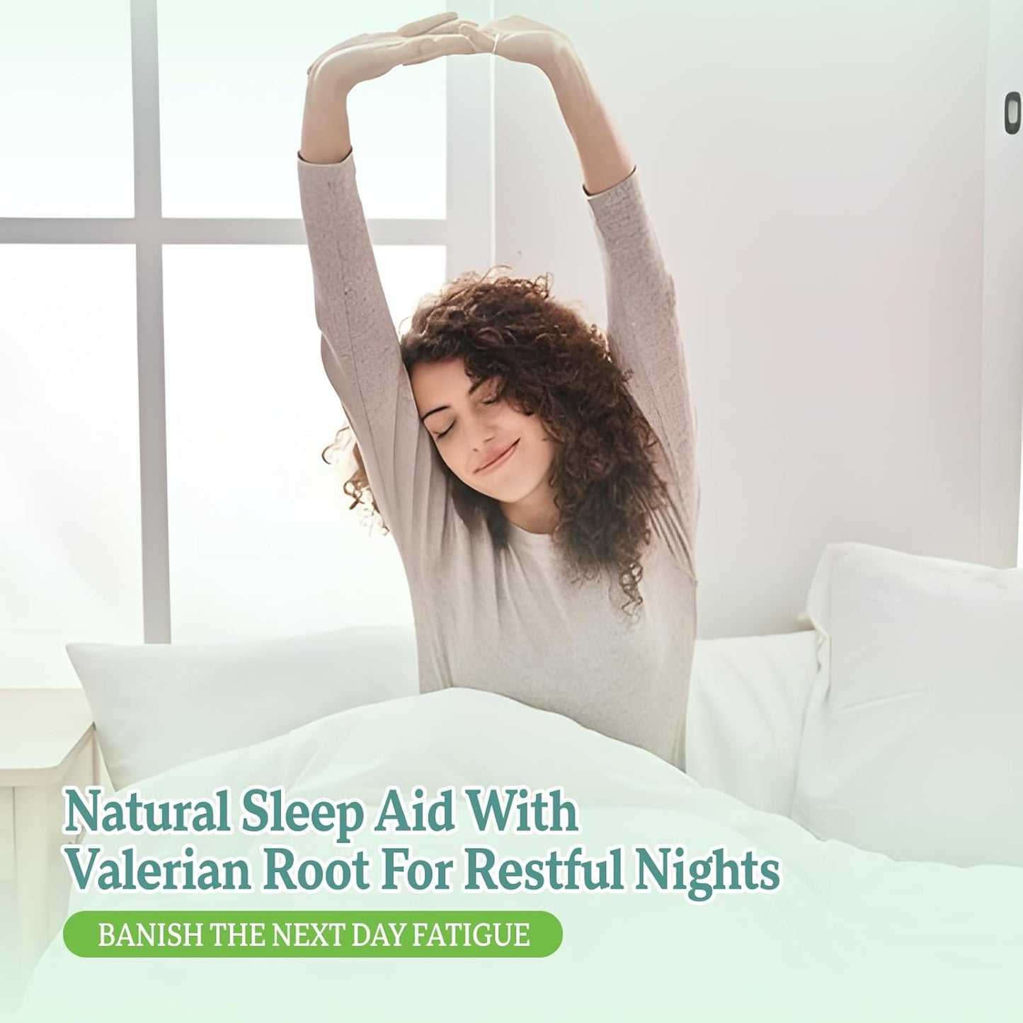 Organic Valerian Root Gummies for Relaxation and Mood Support - Gluten-Free, Vegan, Green Grape Flavor - 60 Count