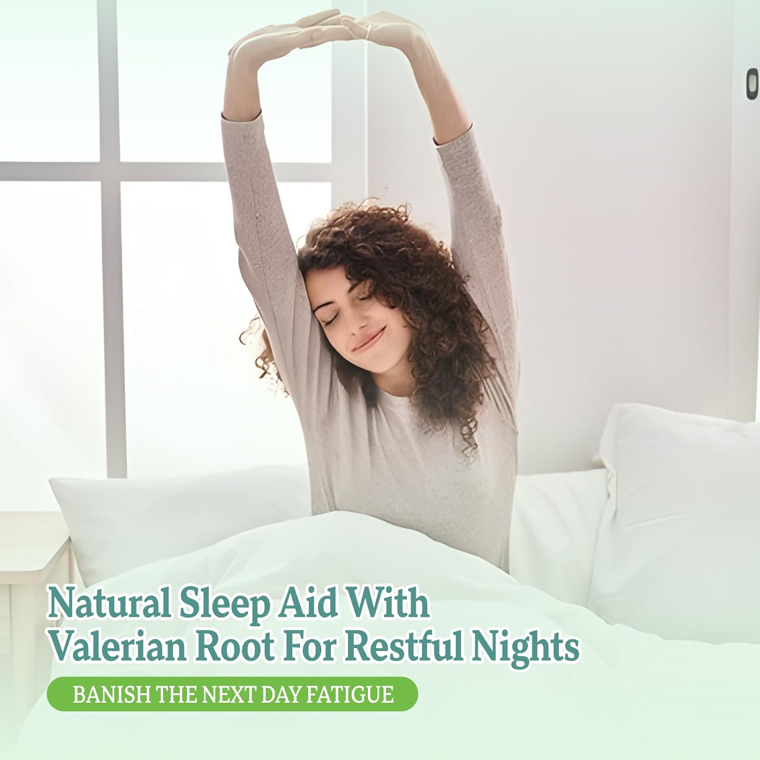 Organic Valerian Root Gummies for Relaxation and Mood Support - Gluten-Free, Vegan, Green Grape Flavor - 60 Count