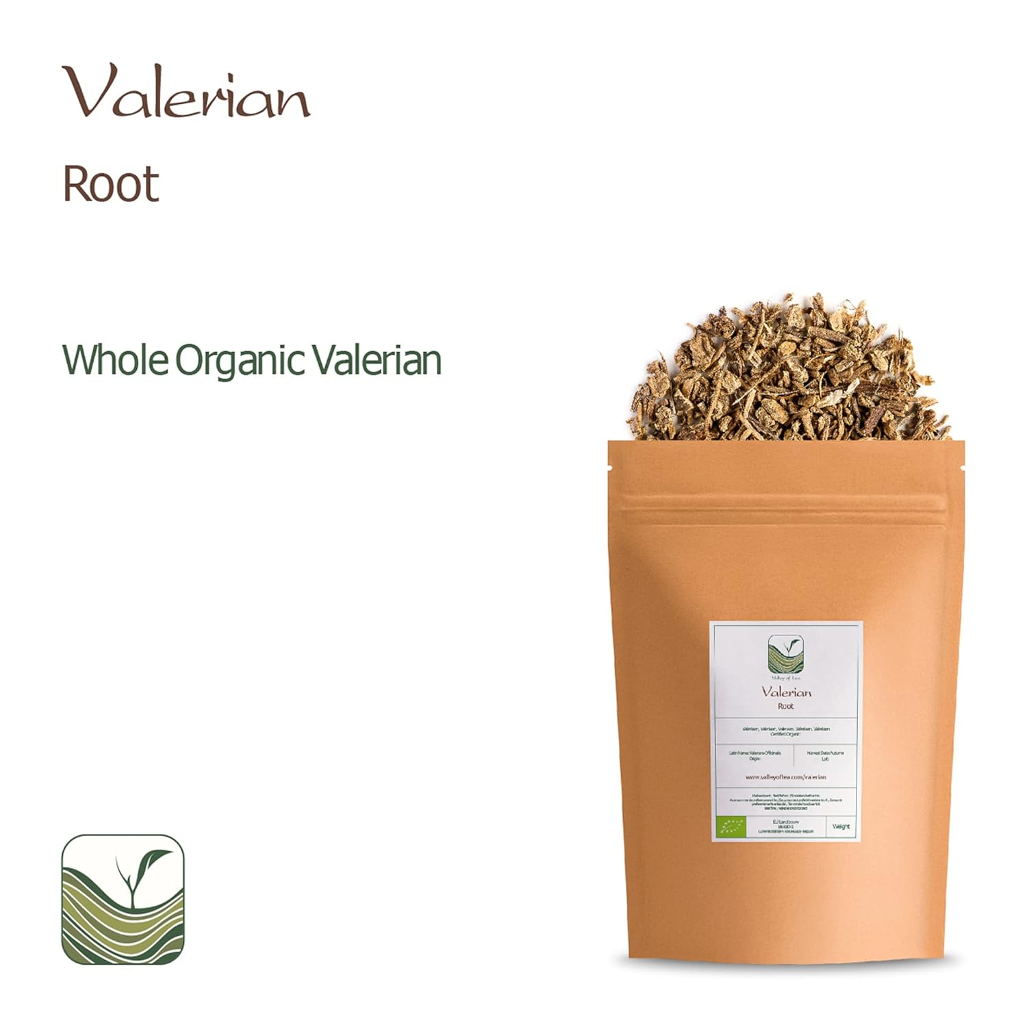 Organic Valerian Root Tea for Calming and Relaxation - Promotes Restful Sleep - Valerian Officinalis Herbal Tea