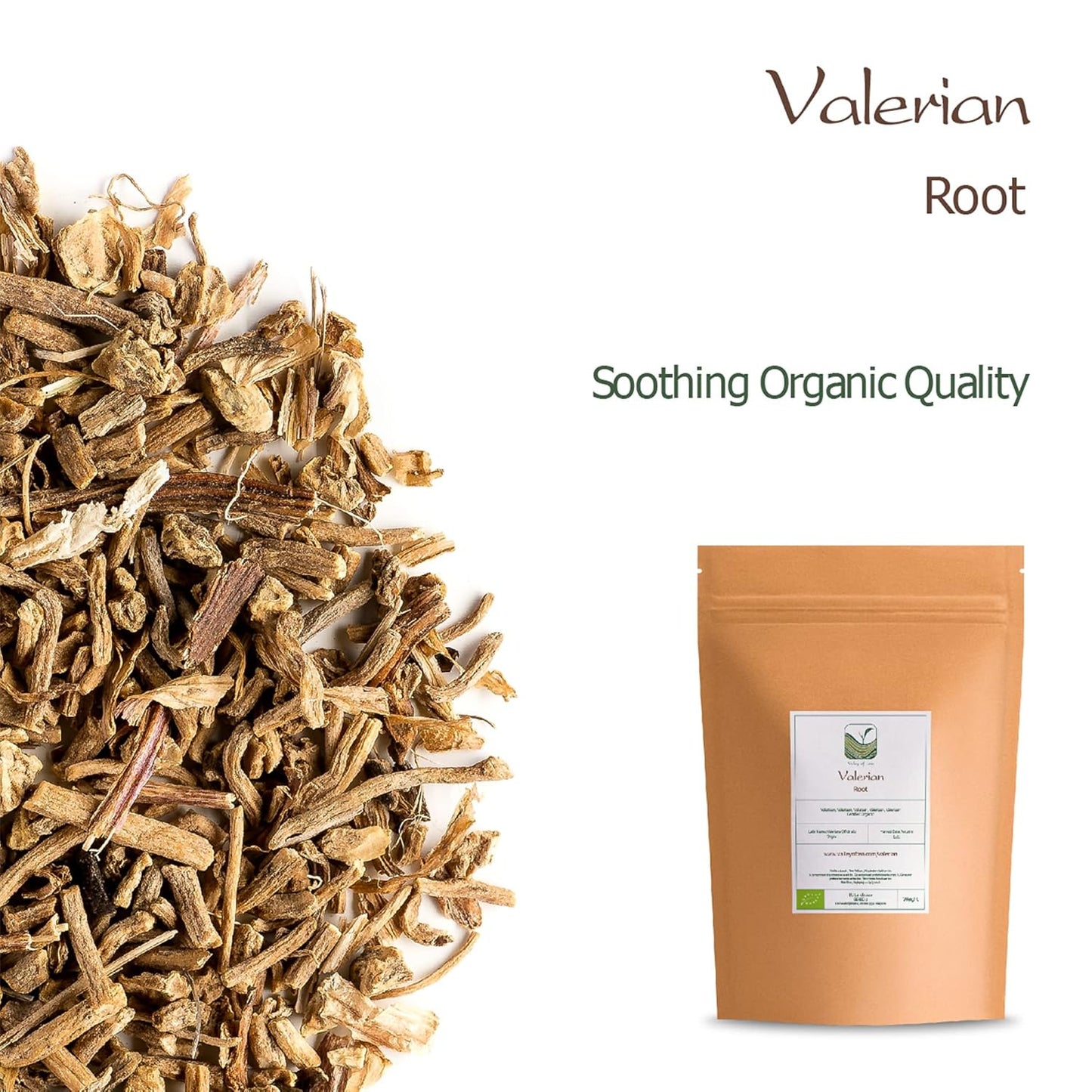 Organic Valerian Root Tea for Calming and Relaxing Nights, Valeriana Officinalis Herbal Sleep Tea