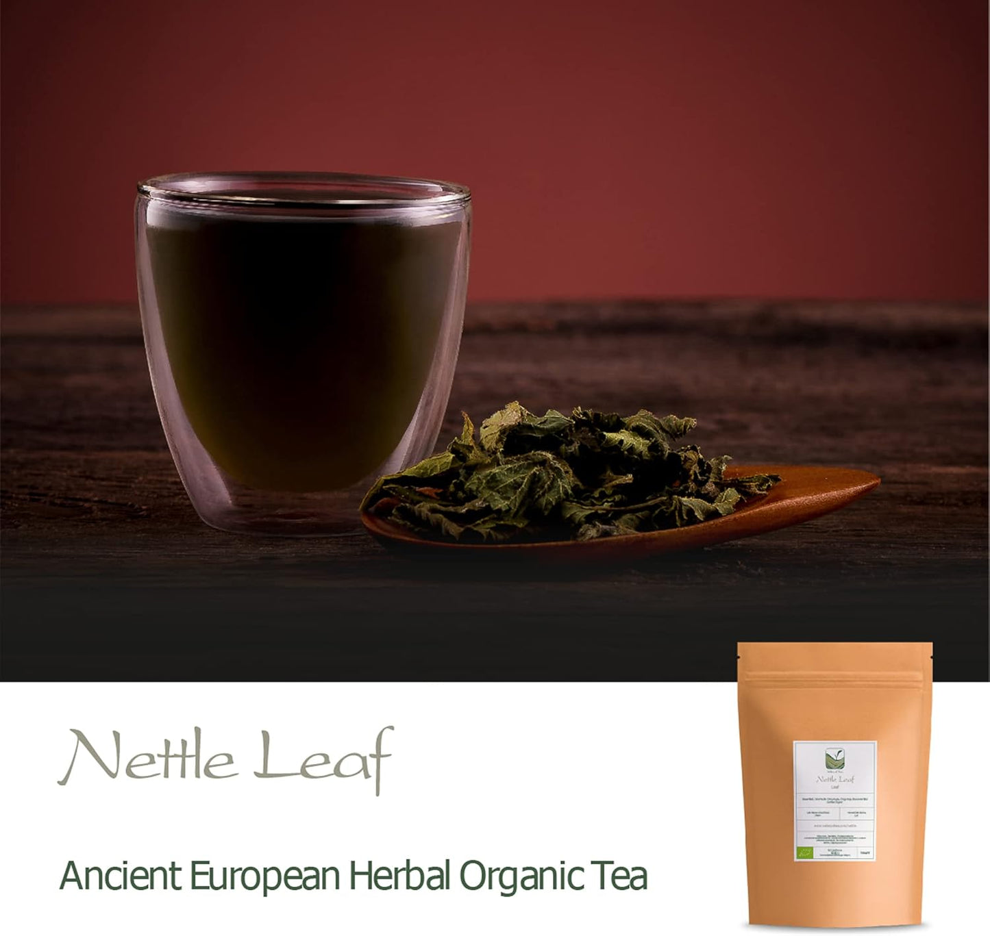 Organic Valley of Tea Nettle Leaf Herbal Tea - Dried Urtica Dioica Nettles - Natural Nettle Leaf Tea for Wellness