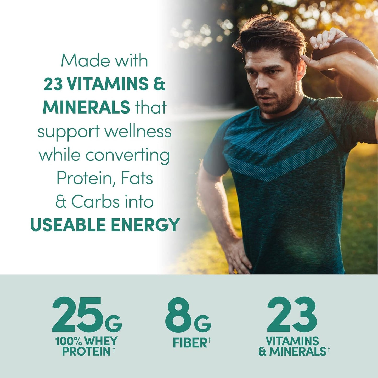 Organic Vanilla Bean Designer Whey Protein Meal Replacement Powder with Superfood Complex Carbs - 1.72 Pound