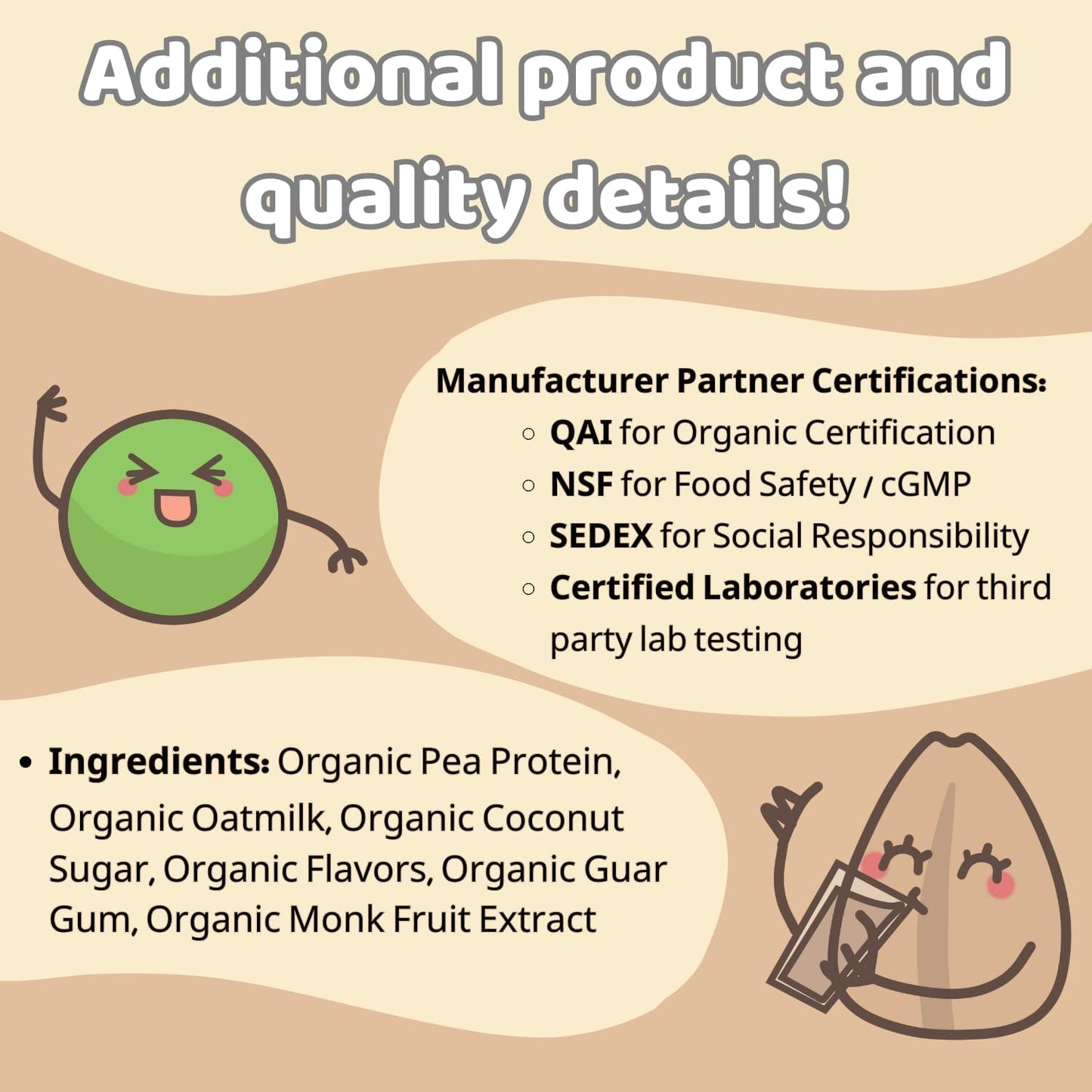 Organic Vanilla Caramel Pea Protein Oatmilk Blend - 30 Servings, 1lb Bag | Vegan, Non-GMO, Allergen Free, 100 Calories