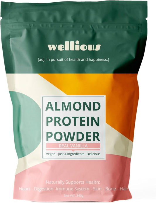 Organic Vanilla Vegan Protein Powder - Clean Plant-Based Protein for Gut Health, High Fiber, Keto-Friendly, Sodium-Free, Lactose-Free