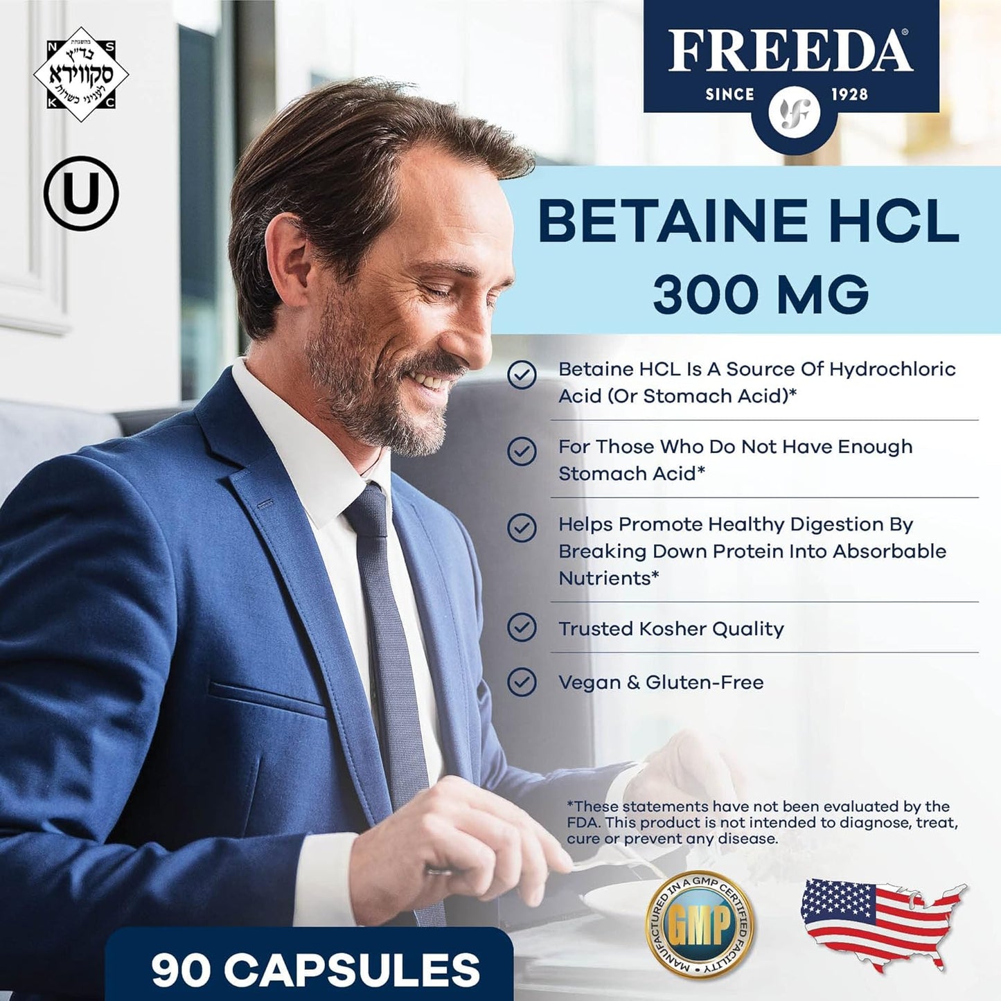 Organic Vegan Betaine HCl Supplement for Healthy Digestion - Non-Pepsin Formula (90 Capsules) - BoostGo Australia