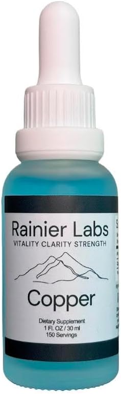 Organic Vegan Copper Supplement Tincture for Health by Rainier Labs