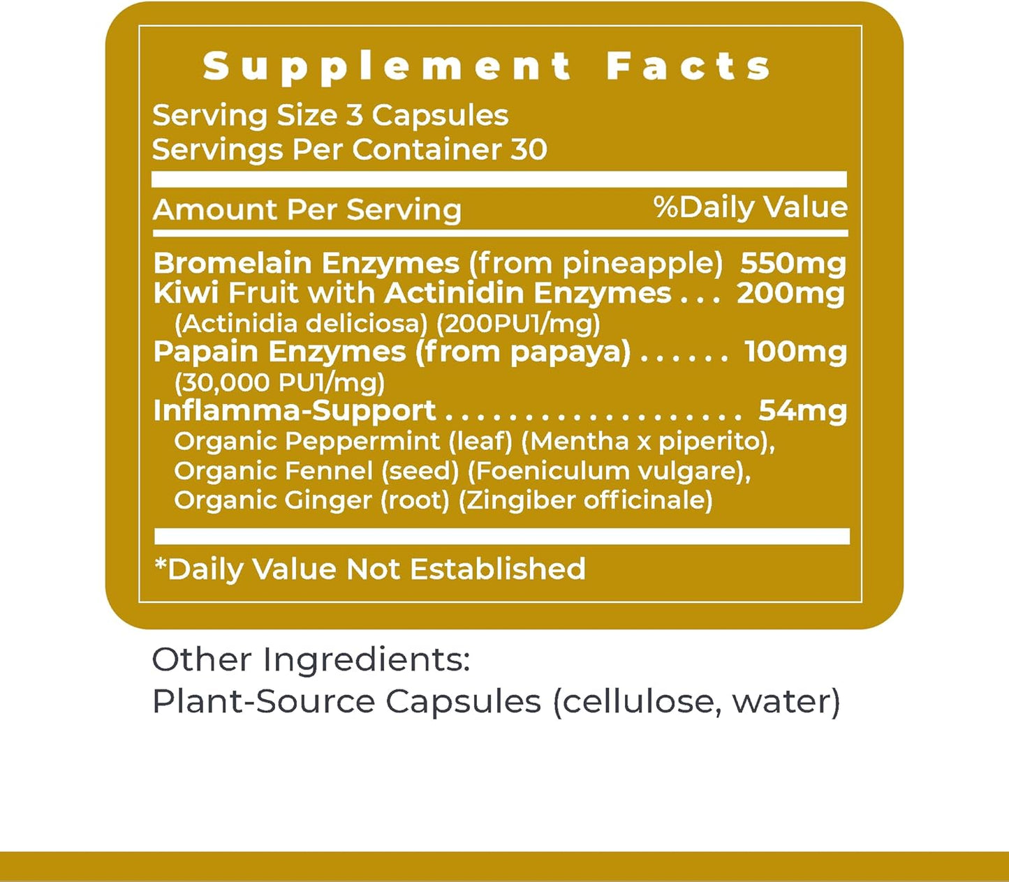 Organic Vegan Digestive Enzymes - Premier Research Labs Inflammacidin - Supports GI Health - 90 Capsules