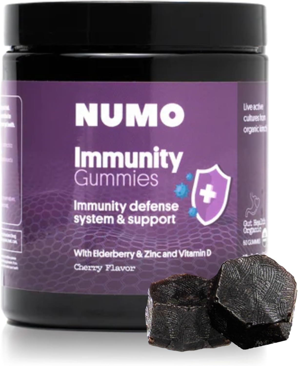 Organic Vegan Elderberry Gummies with Immune-Boosting Nutrients - 60 Count - BoostGo Australia