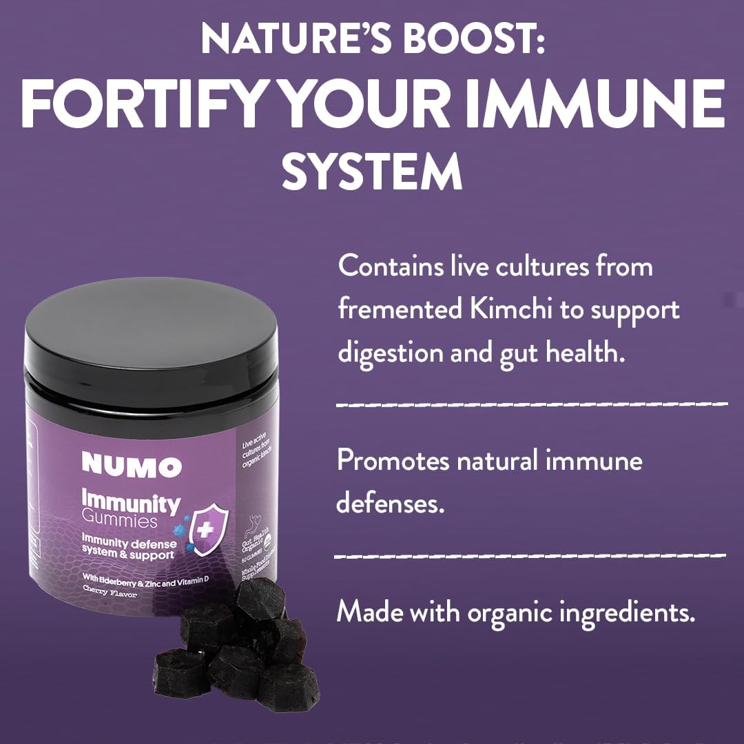 Organic Vegan Elderberry Gummies with Immune-Boosting Nutrients - 60 Count - BoostGo Australia