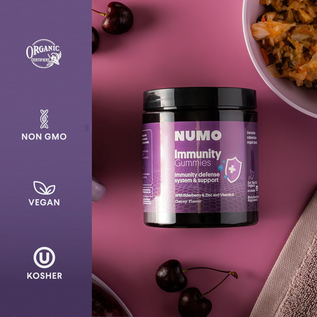 Organic Vegan Elderberry Gummies with Immune-Boosting Nutrients - 60 Count - BoostGo Australia