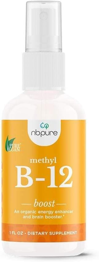 Organic Vegan Methyl B12 Spray for Natural Energy, Mood, & Nerve Support - 500mcg Liquid Methylcobalamin - BoostGo Australia