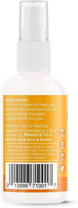Organic Vegan Methyl B12 Spray for Natural Energy, Mood, & Nerve Support - 500mcg Liquid Methylcobalamin - BoostGo Australia