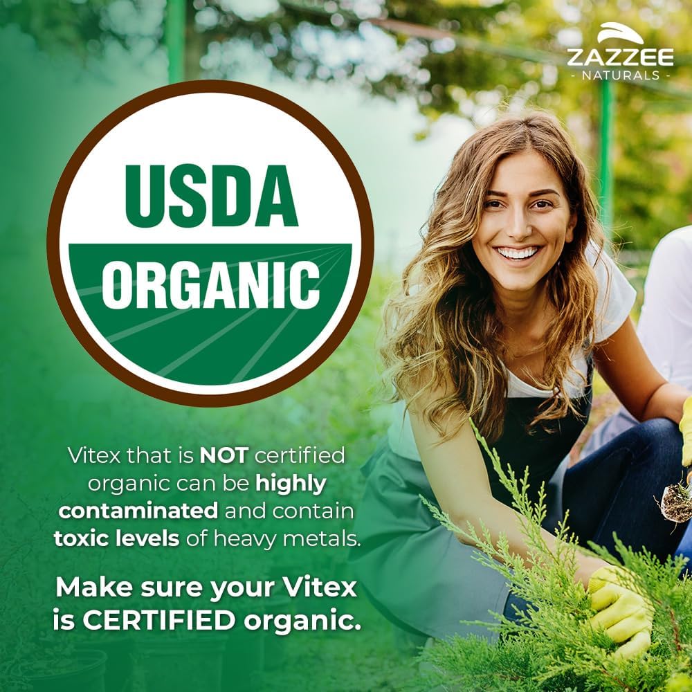 Organic Vegan Myo-Inositol Powder with USDA Organic Vitex Capsules - Non-GMO and All-Natural