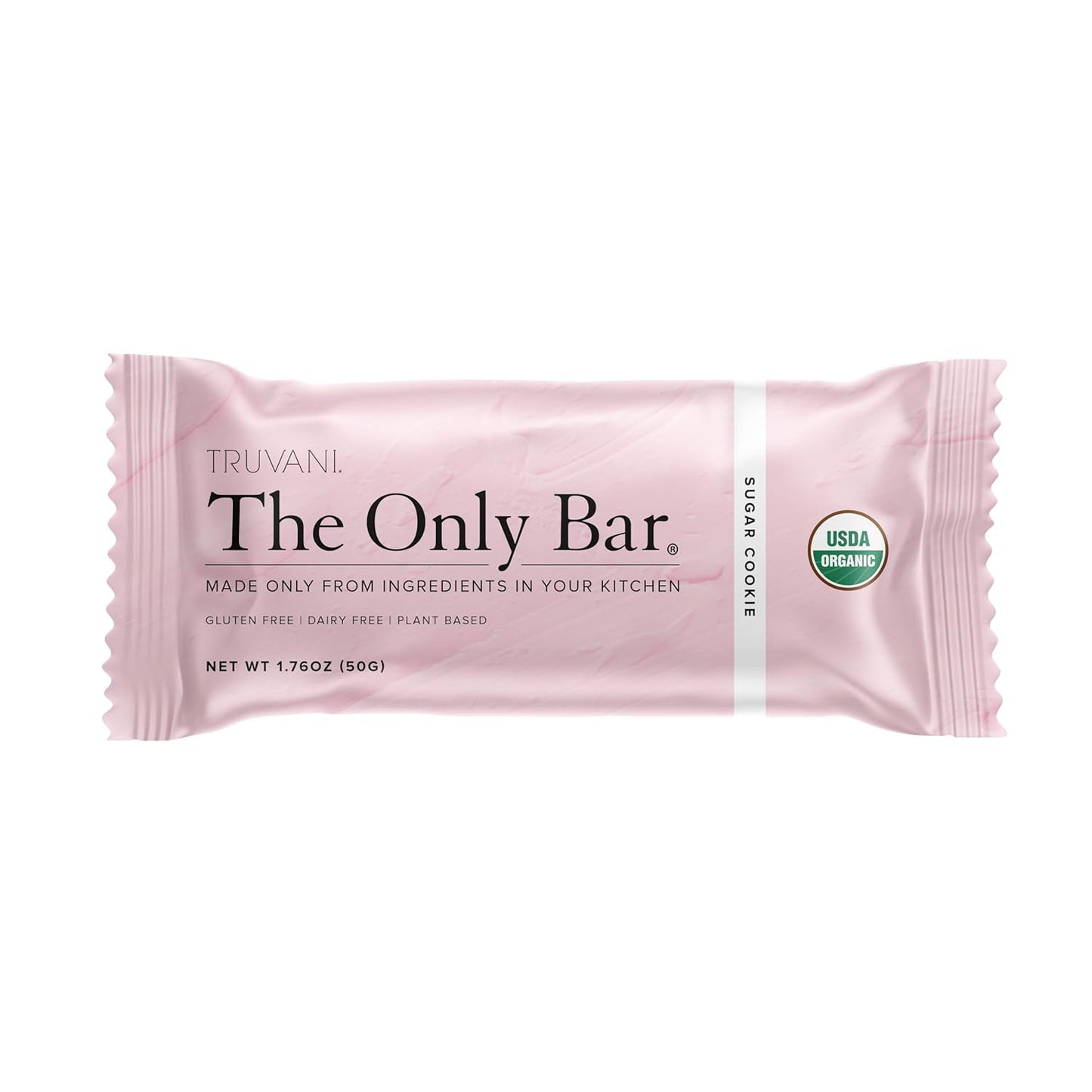 Organic Vegan Plant Based Snack Bar - Sugar Cookie Flavor | 6g Protein | Dairy, Soy, Gluten Free | Individually Wrapped Pack of 1
