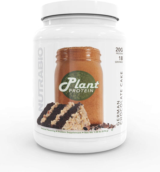 Organic Vegan Plant Protein Powder - German Chocolate Cake Flavor - 20g Protein per Serving - Lactose and Dairy Free - 18 Servings