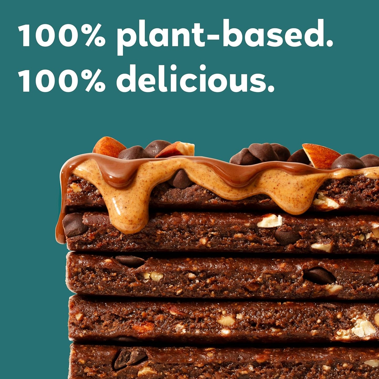 Organic Vegan Protein Bars - Dark Chocolate + Almonds (12 Count, 2.3 oz Bars) by GoMacro