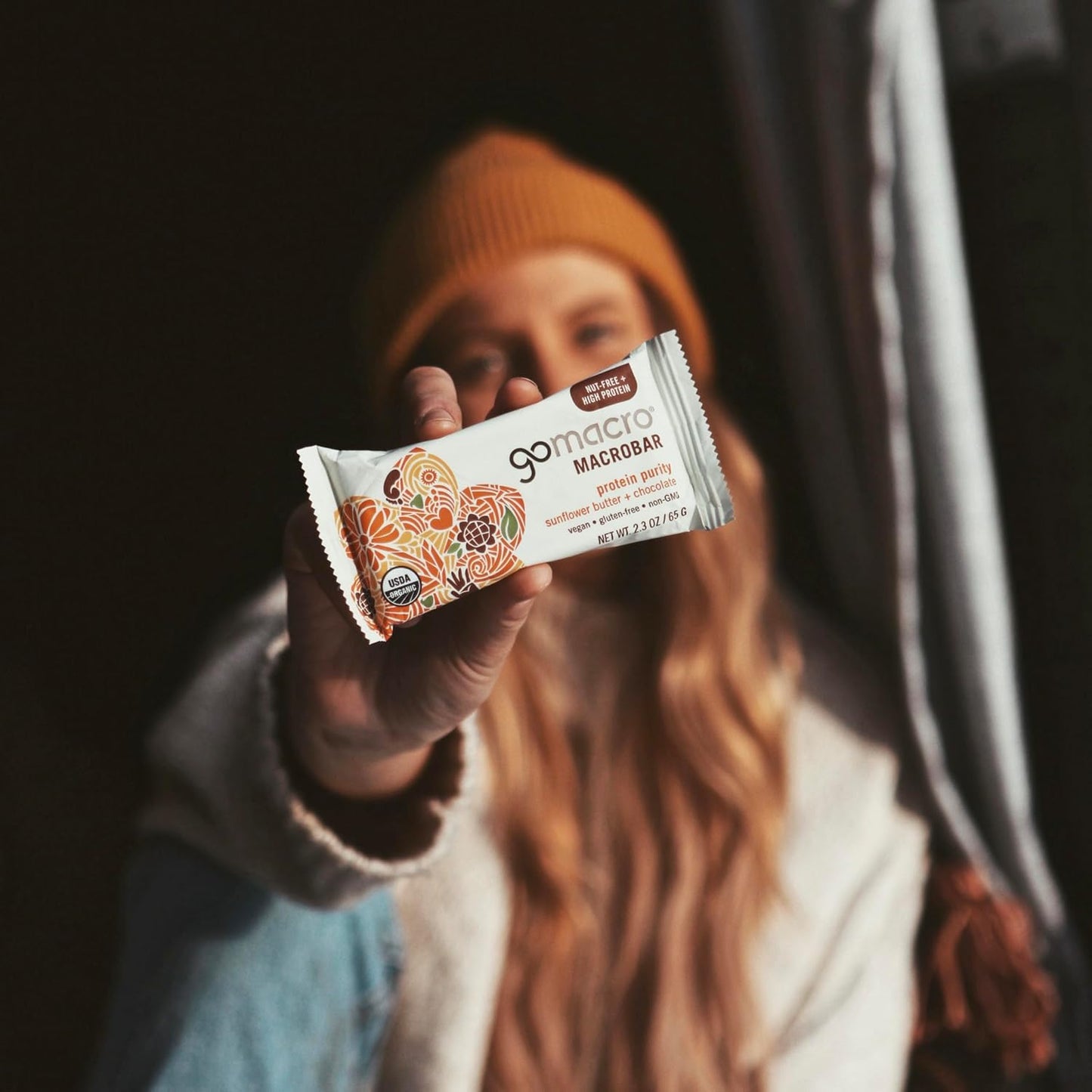 Organic Vegan Protein Bars - Sunflower Butter + Chocolate, 2.3 oz Bars, 12 Pack