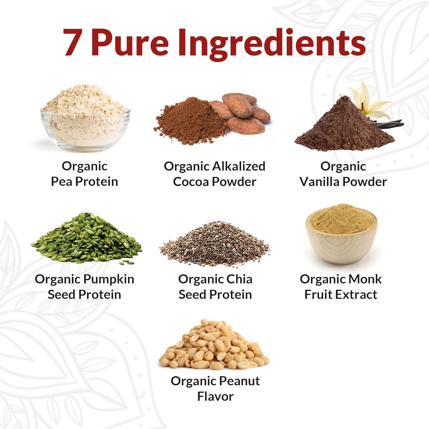 Organic Vegan Protein Powder - Plant-Based, Gluten-Free, 20g Protein, Ideal for Smoothies & Shakes - Chocolate Peanut Butter Flavor - 20 Servings