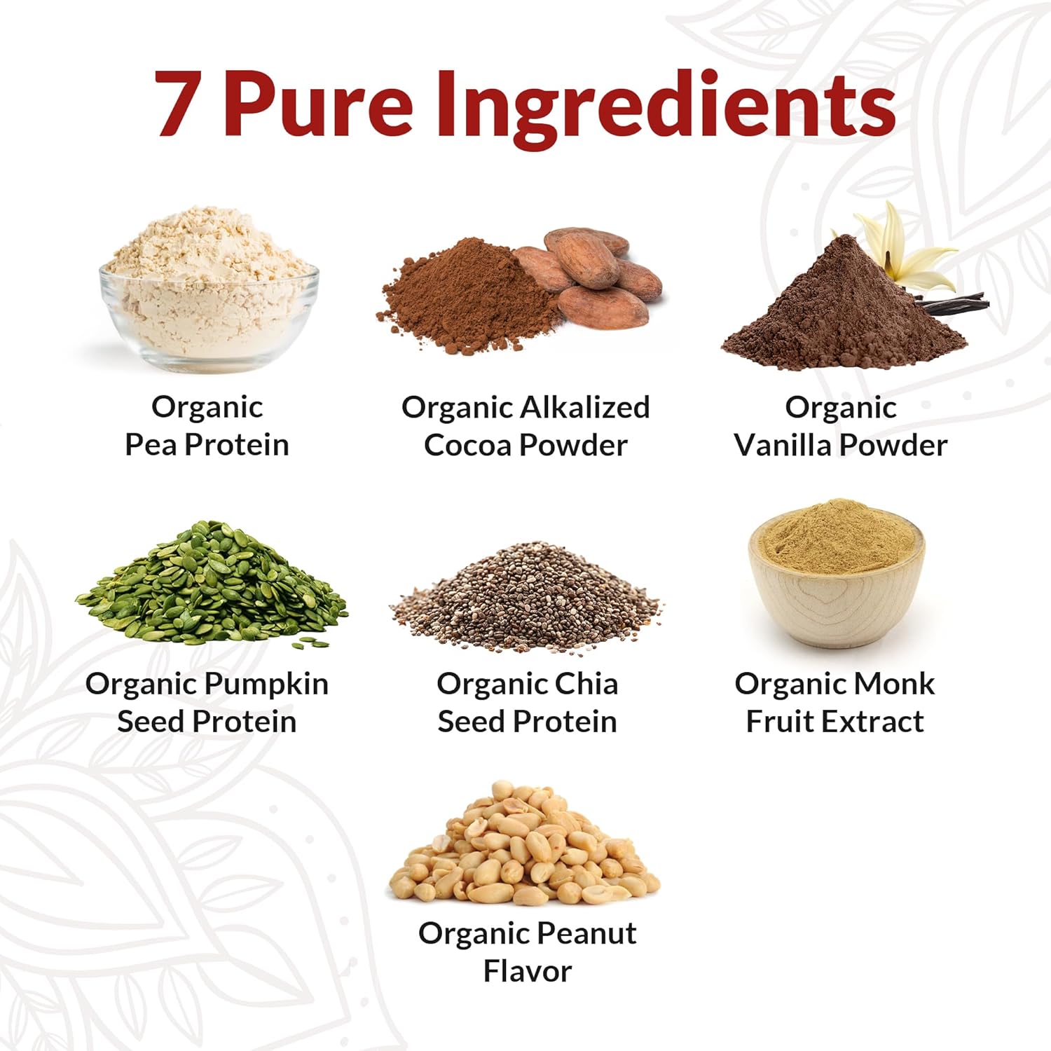 Organic Vegan Protein Powder - Plant-Based, Gluten-Free, 20g Protein, Ideal for Smoothies & Shakes - Chocolate Peanut Butter Flavor - 20 Servings