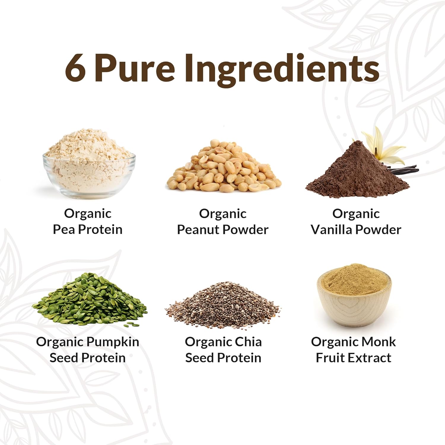 Organic Vegan Protein Powder Sample Pack - Plant-Based, Gluten-Free, Non GMO, 20g Protein, Peanut Butter Flavor, Pack of 8