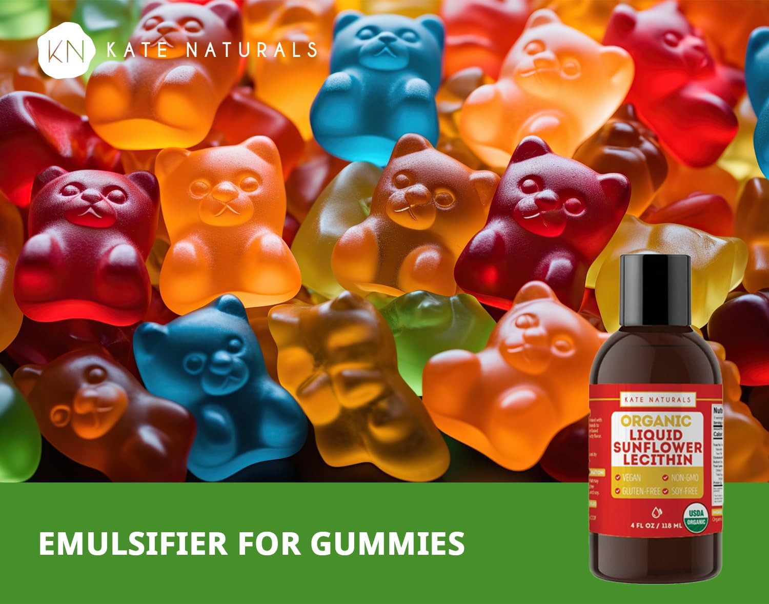 Organic Vegan Sunflower Lecithin Liquid for Cooking & Baking - 4oz Gluten-Free Supplement for Gummies, Smoothies, & Lactation - BoostGo Australia