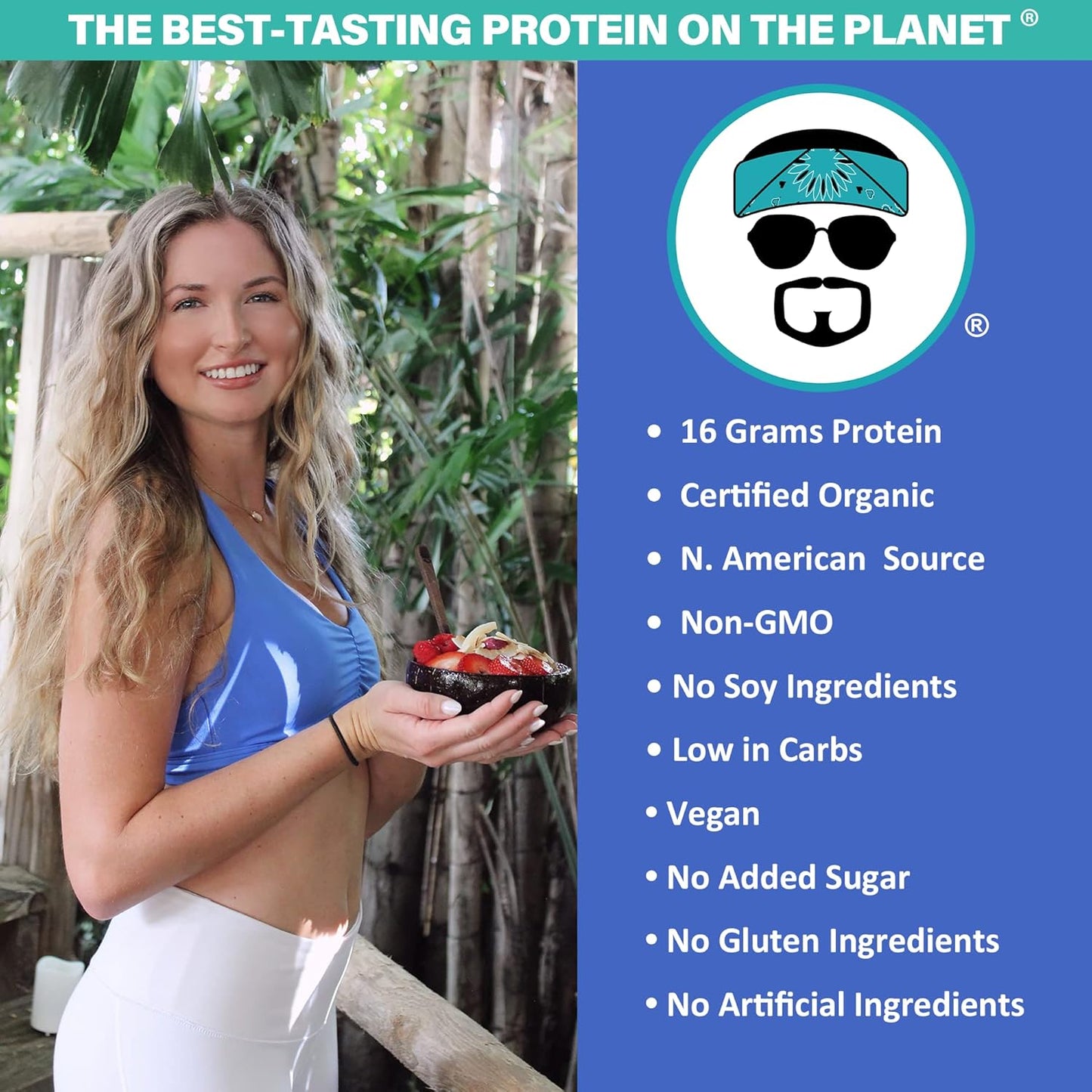 Organic Vegan Vanilla Pea Protein by JAYROBB - Plant-Based Protein Supplement