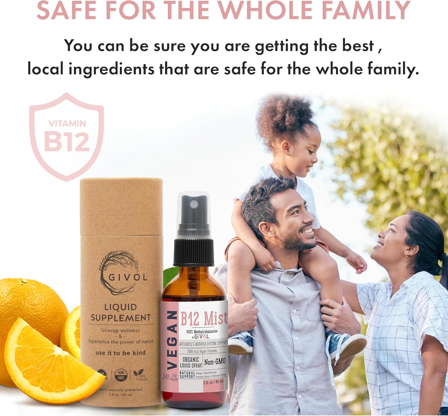 Organic Vegan Vitamin B12 Liquid Mist 5,000mcg Methylcobalamin - Quick Absorption, No Harsh Chemicals - Non-GMO, 240 Days Supply