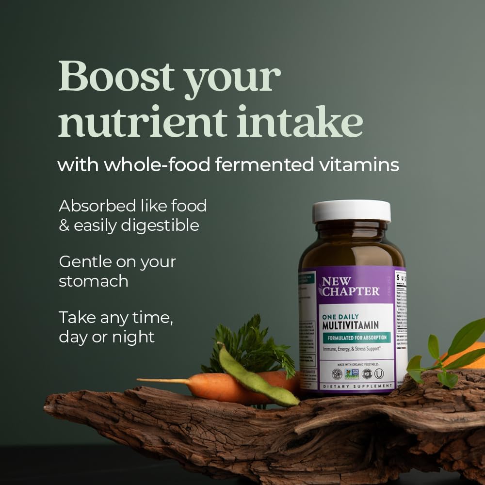 Organic Vegetable-Based Daily Multivitamin with Probiotics & Whole Foods - Immune, Energy, & Stress Support - 72 ct