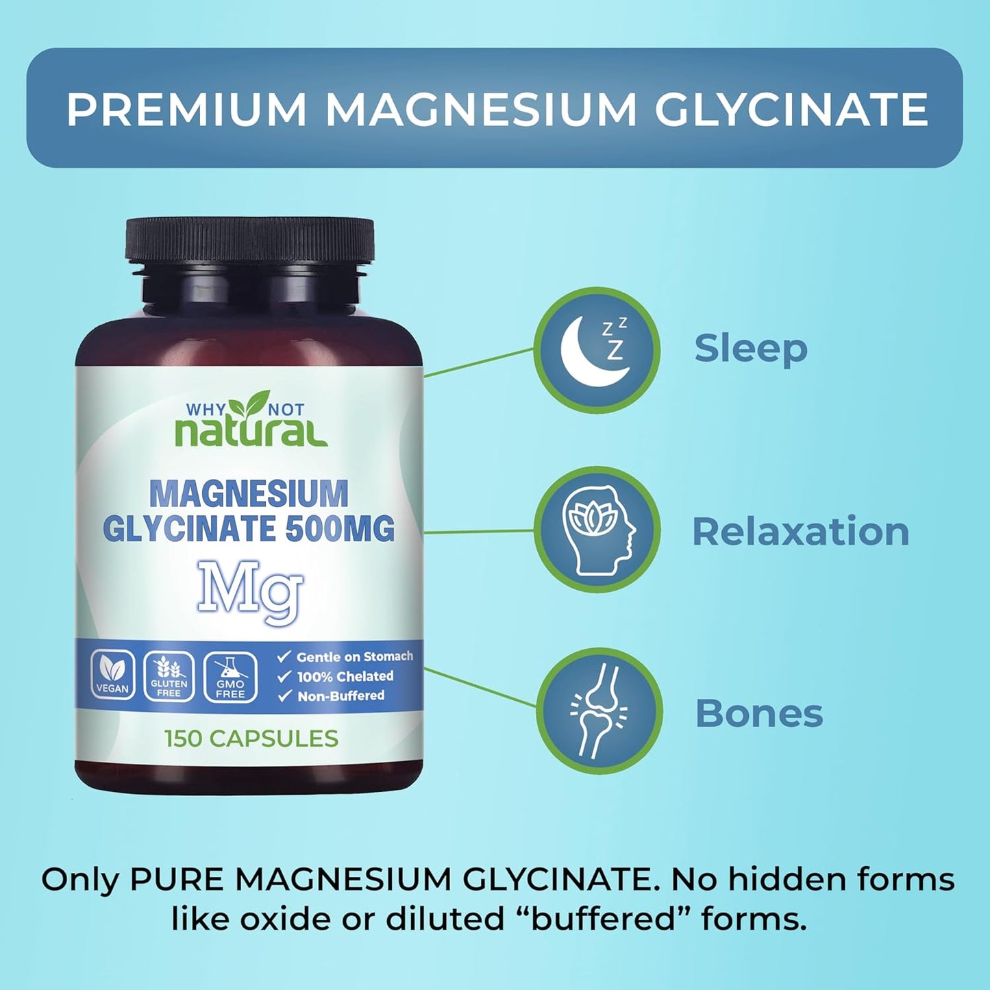 Organic Vitamin B12 and Magnesium Glycinate Capsules for Natural Wellness