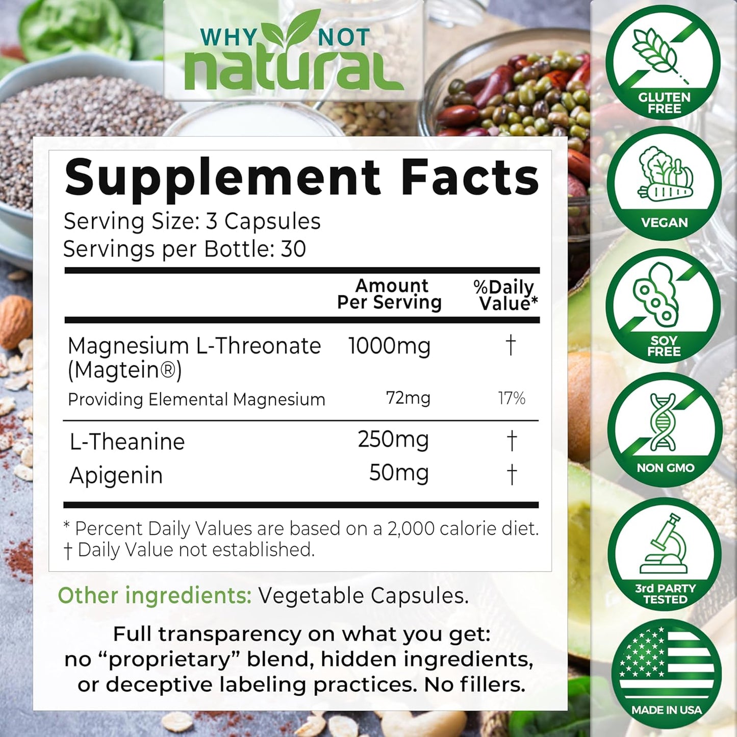Organic Vitamin B12 and Magnesium Glycinate Capsules for Natural Wellness