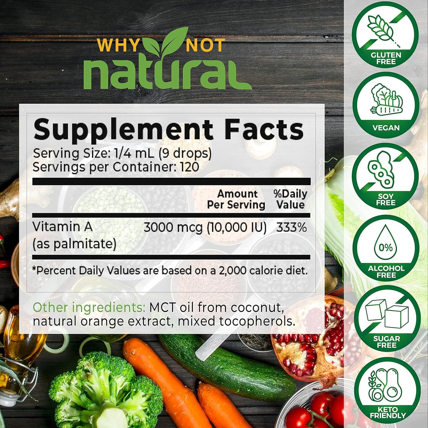 Organic Vitamin B12 Drops and Liquid Vitamin A Combo for Natural Wellness
