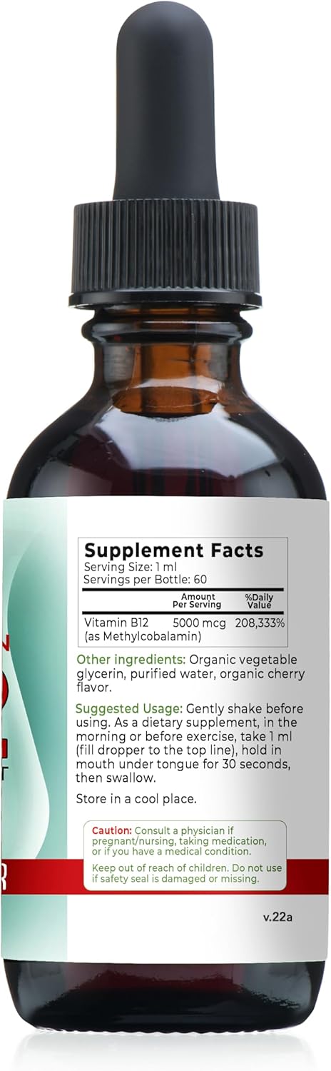 Organic Vitamin B12 Drops and Liquid Vitamin A Combo for Natural Wellness