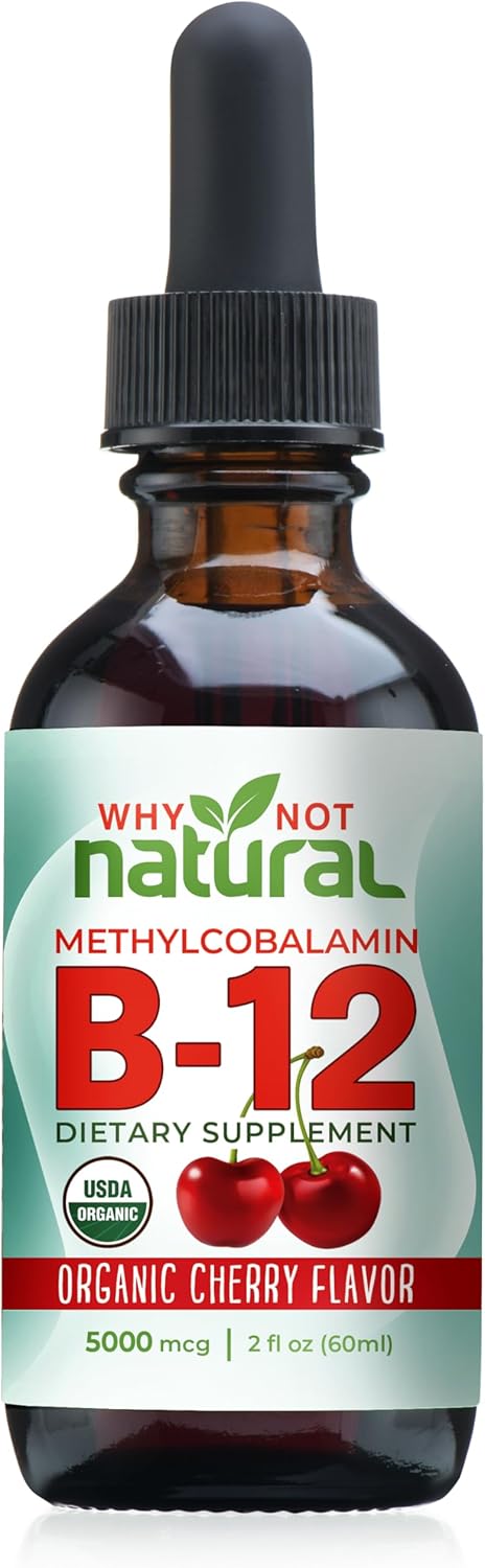 Organic Vitamin B12 Drops and Liquid Vitamin A Combo for Natural Wellness