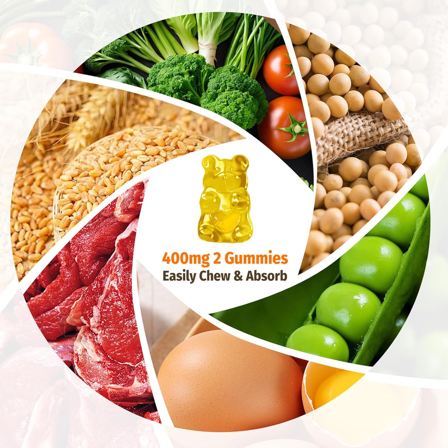 Organic Vitamin B2 Gummies - 400mg Riboflavin Supplements for Kids & Adults - Vegan Energy & Nerve Support - 60 Gummies