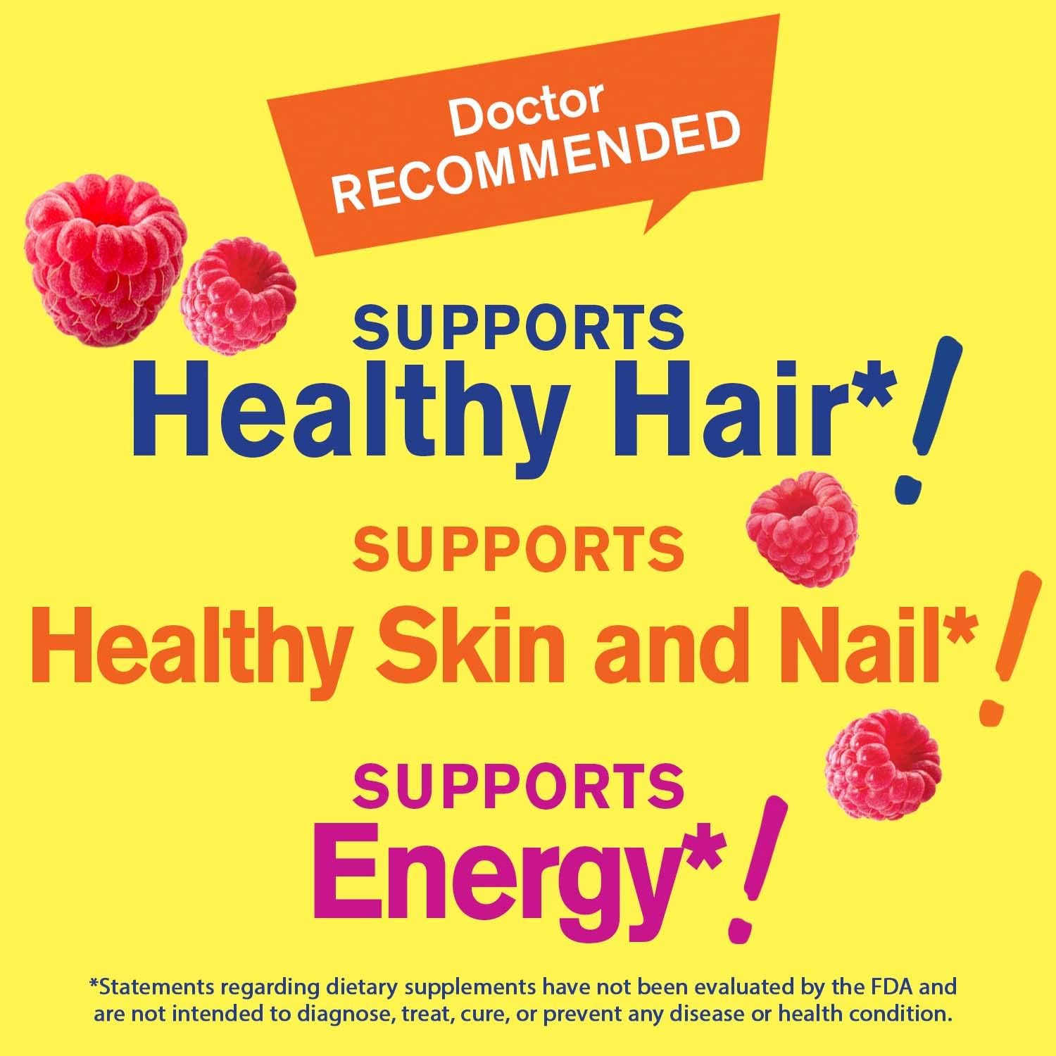 Organic Vitamin C + D3 + Zinc + Biotin Gummies Bundle - High Potency, Great Tasting Supplement, Gluten & GMO Free