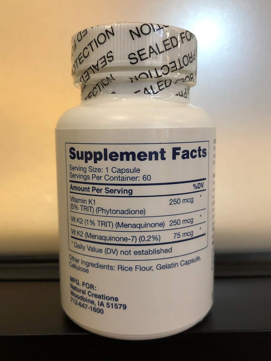 Organic Vitamin K Supplement for Natural Health and Wellness - Vitamin K Rich Formula for Optimal Health and Vitality