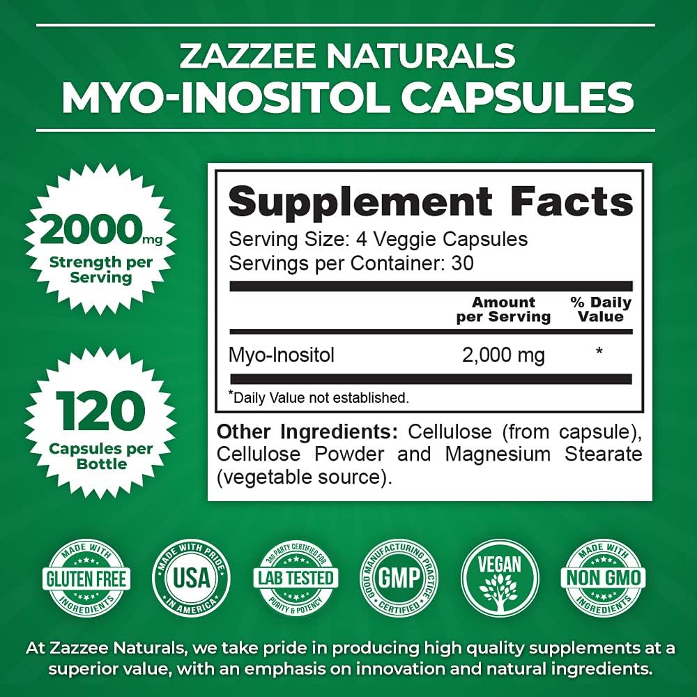 Organic Vitex and Myo-Inositol Capsules - Vegan, Non-GMO, All-Natural Formula