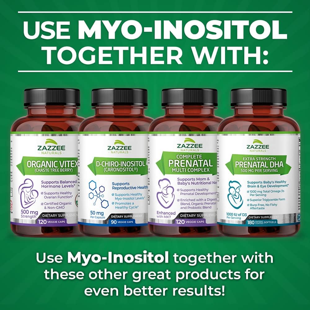 Organic Vitex and Myo-Inositol Capsules - Vegan, Non-GMO, All-Natural Formula