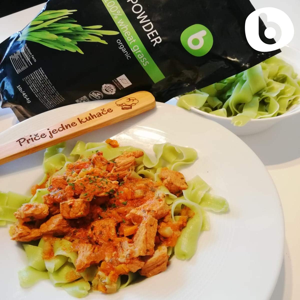 Organic Wheat Grass Powder - Superfood Rich in Fibers, Chlorophyll, Minerals - 100% Pure, Non-GMO, Gluten-Free - Vegan Friendly - Raw - 2.65oz