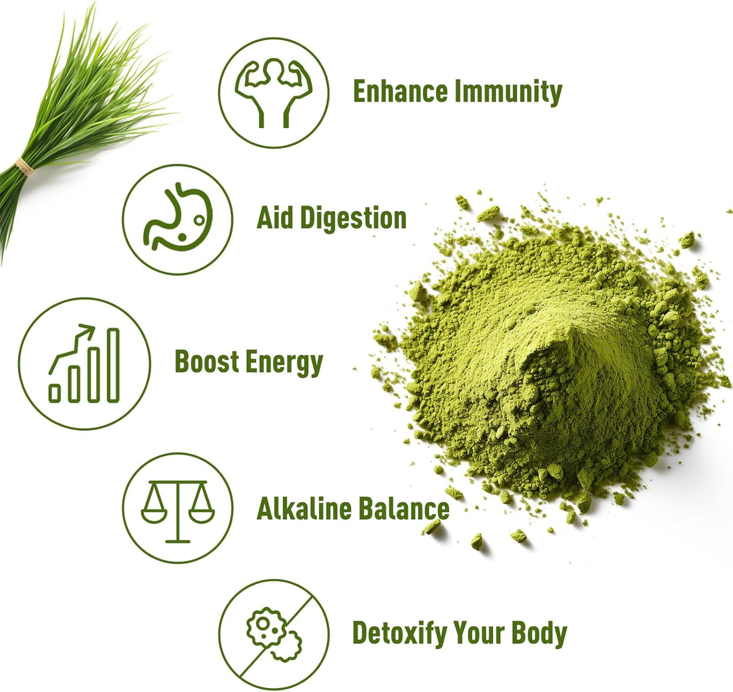 Organic Wheatgrass Powder 16 oz - Vegan, Immune-Boosting, Rich in Vitamins, Fiber & Minerals - Expires Feb 2025