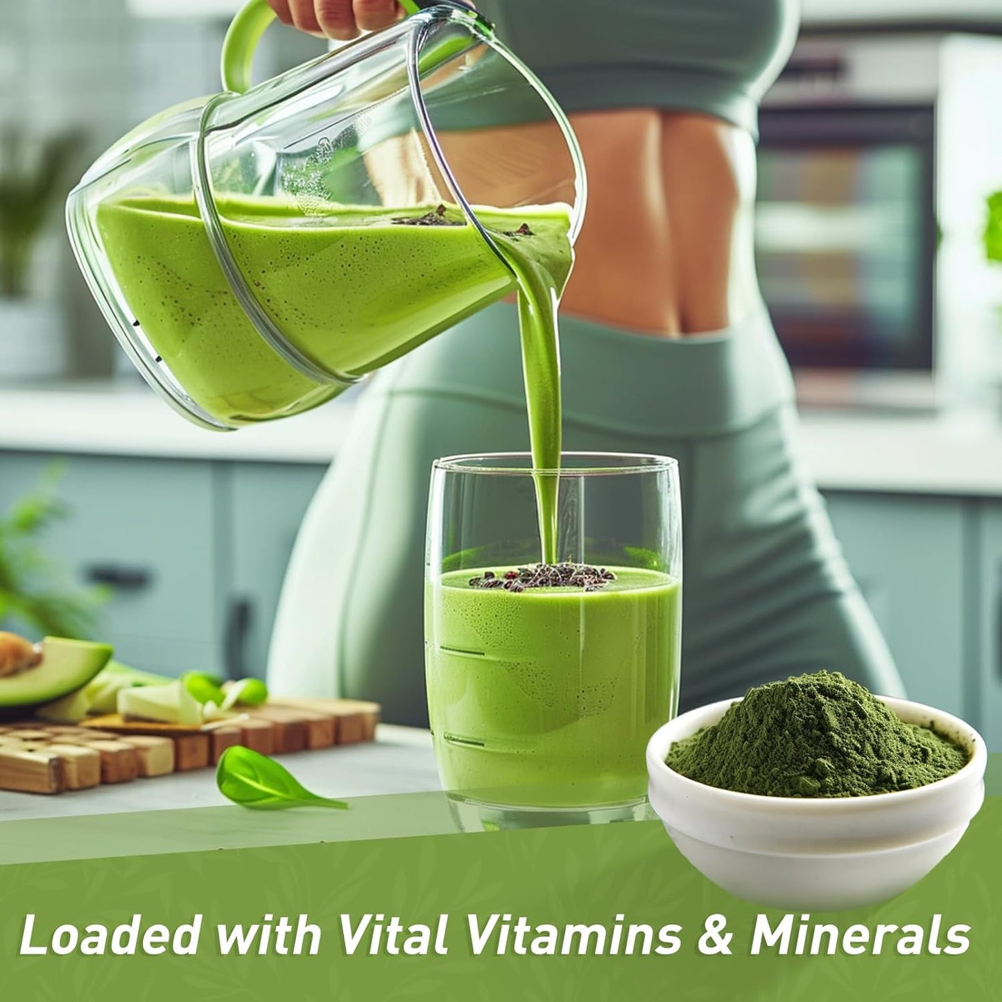Organic Wheatgrass Powder 16 oz - Vegan, Immune-Boosting, Rich in Vitamins, Fiber & Minerals - Expires Feb 2025