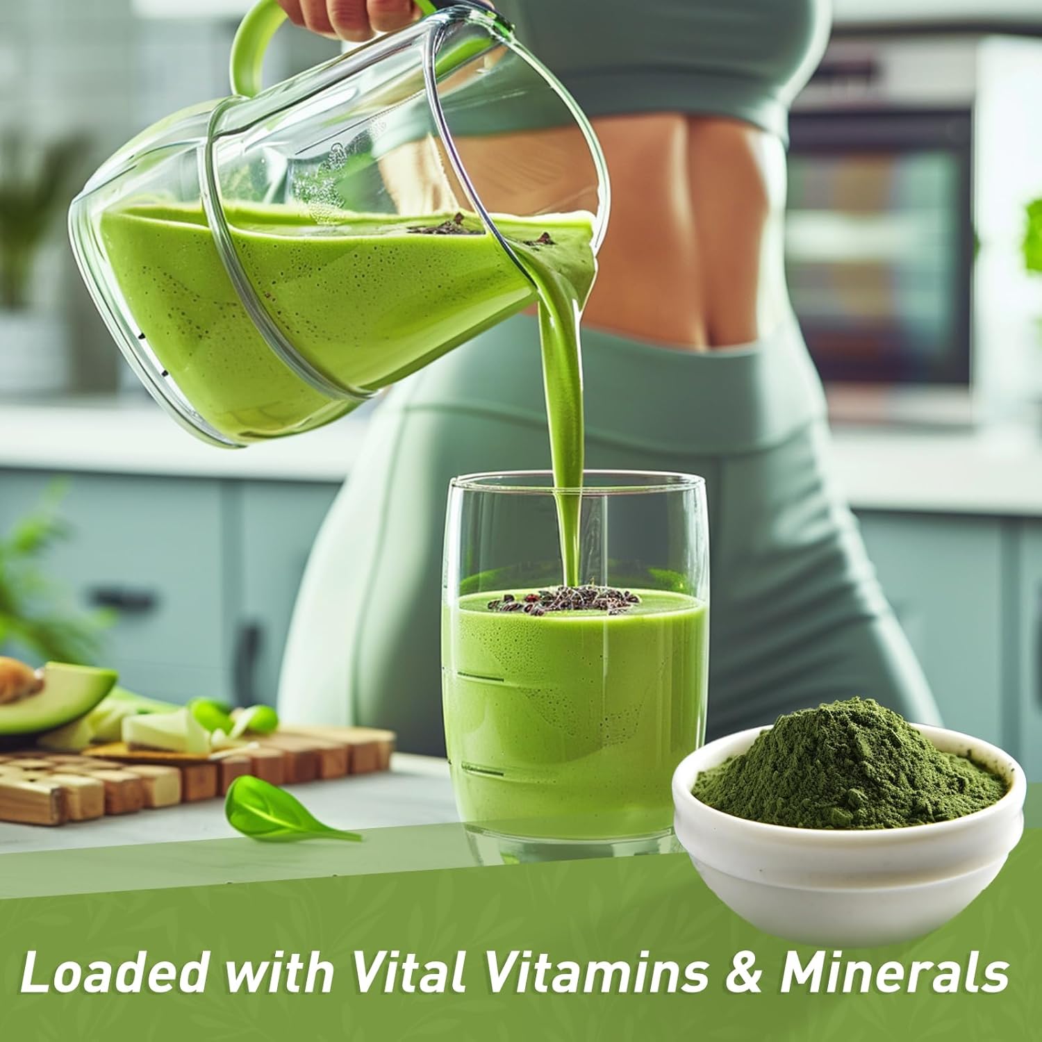 Organic Wheatgrass Powder 16 oz - Vegan, Immune-Boosting, Rich in Vitamins, Fiber & Minerals - Expires Feb 2025