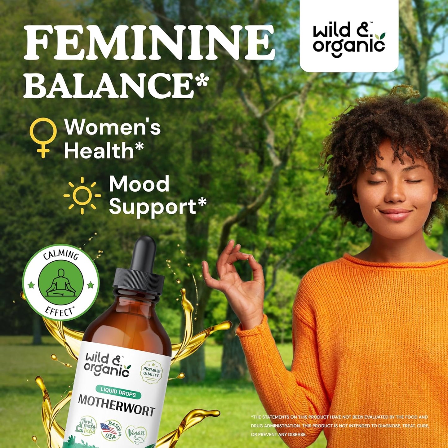 Organic Wild Lemon Balm and Motherwort Tincture Bundle - 4 fl oz Each